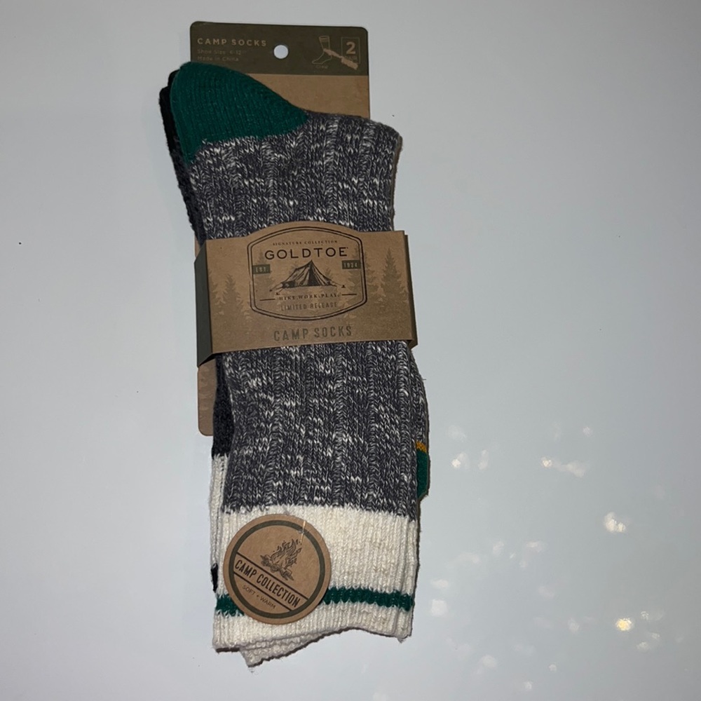 💎 NWT gold toe camp crew sock size 6-12 unisex men and women